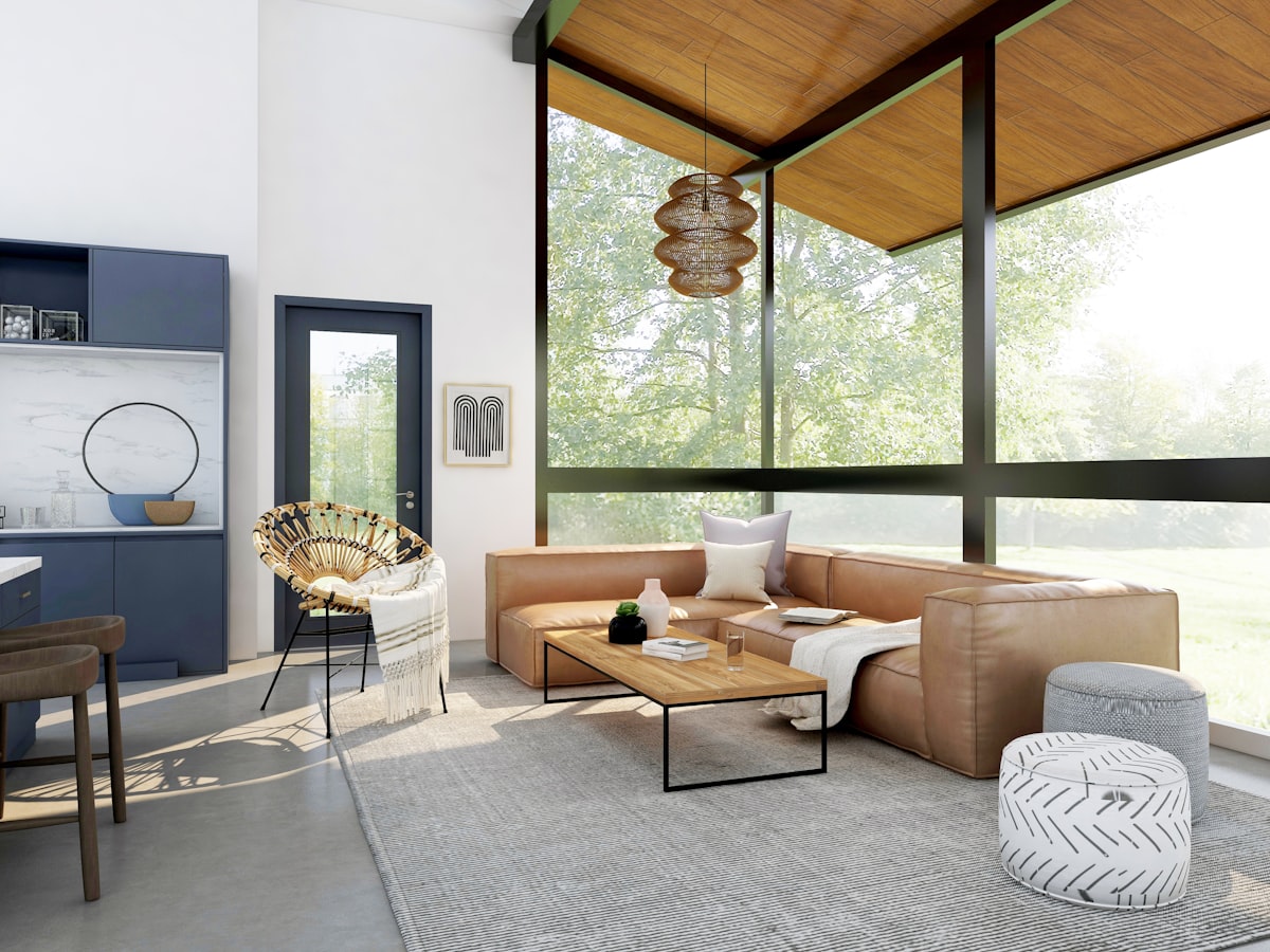 maximalist living room with lush plants and natural elements for indoor jungle style